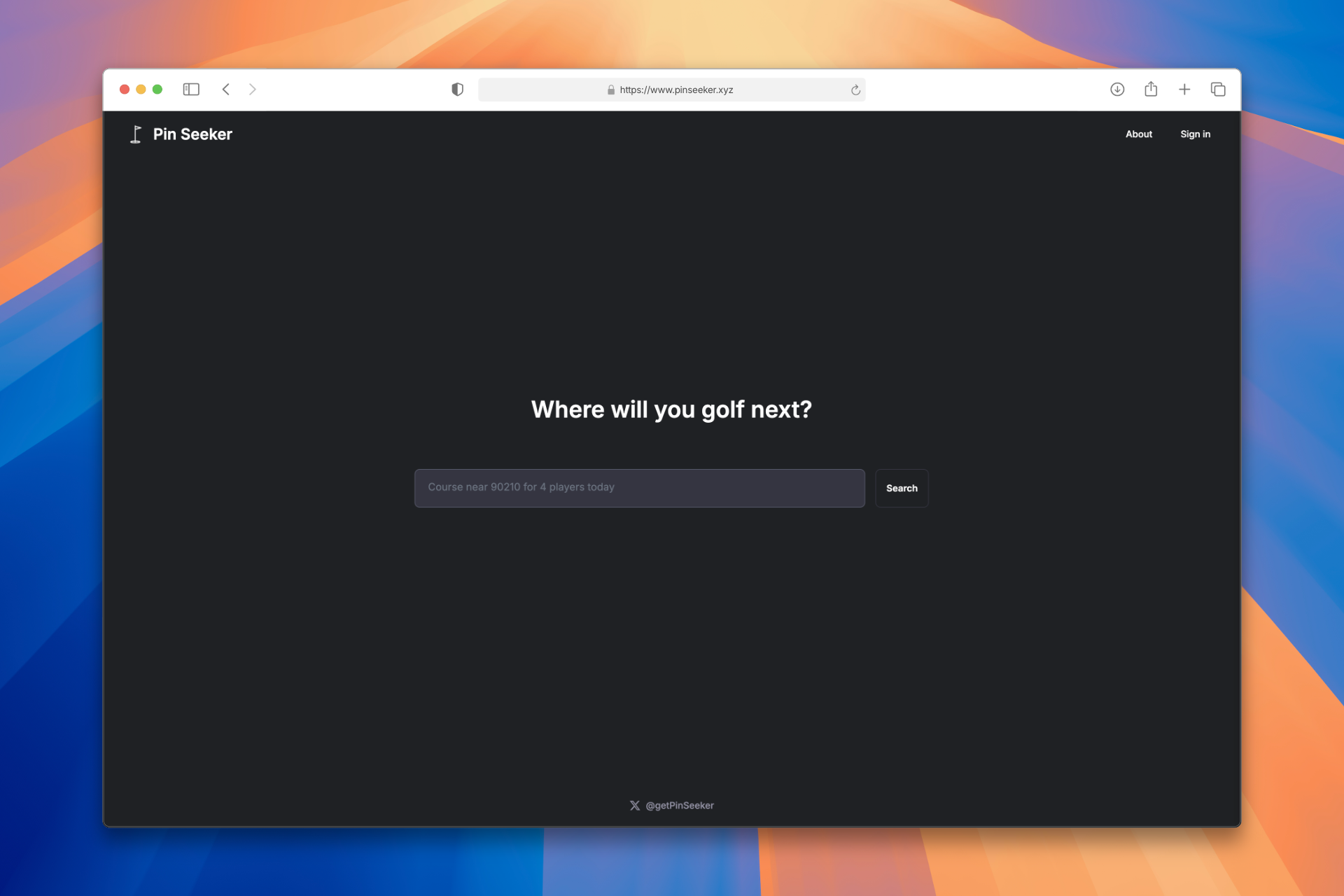 Pin Seeker Web App